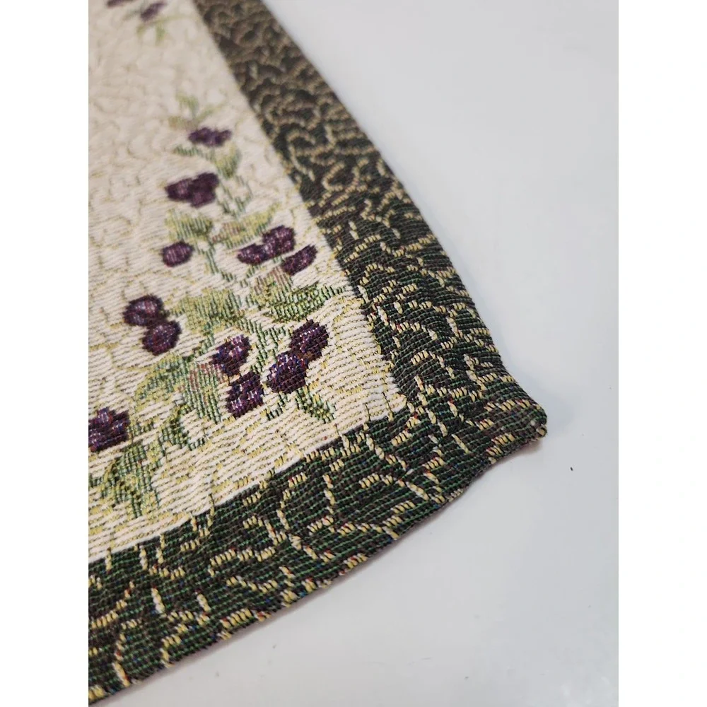 Vtg Tapestry Placemats Set of 6 Fruit Basket Harvest Autumn Cottagecore